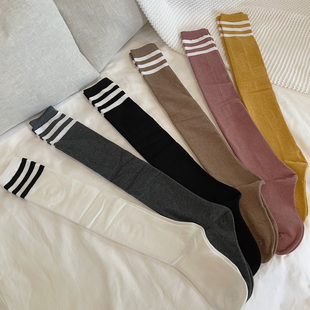 3-Stripe OverKnee Thigh-High Socks